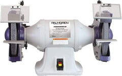 Palmgren - 10" Wheel Diam x 1" Wheel Width, 1-1/2 hp Grinder - 1" Arbor Hole Diam, 1 Phase, 1,725 Max RPM, 115/230 Volts - Exact Tool & Supply