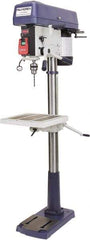 Palmgren - 17" Swing, Step Pulley Drill Press - 16 Speed, 1 hp, Three Phase - Exact Tool & Supply