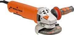WALTER Surface Technologies - 5" Wheel Diam, 11,000 RPM, Corded Angle & Disc Grinder - 5/8-11 Spindle - Exact Tool & Supply