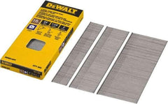 DeWALT - 18 Gauge 2" Long Brad Nails for Power Nailers - Steel, Bright Finish, Smooth Shank, Angled Stick Collation, Round Head, Chisel Point - Exact Tool & Supply
