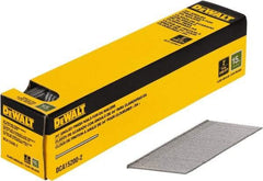 DeWALT - 15 Gauge 2" Long Finishing Nails for Power Nailers - Steel, Bright Finish, Smooth Shank, Angled Stick Collation, Round Head, Chisel Point - Exact Tool & Supply