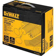 DeWALT - 1" Long x 0.05" Wide, 18 Gauge Crowned Construction Staple - Steel, Galvanized Finish - Exact Tool & Supply