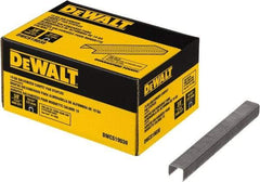 DeWALT - 3/8" Long x 0.0438" Wide, 19 Gauge Crowned Construction Staple - Steel, Galvanized Finish - Exact Tool & Supply