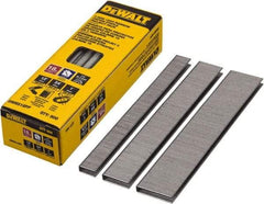 DeWALT - 1/2" Long x 0.05" Wide, 18 Gauge Crowned Construction Staple - Steel, Galvanized Finish, Chisel Point - Exact Tool & Supply