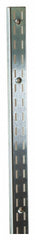 Steel Double Slotted Standard, Satin Finish, Silver, 1-1/4"W x 1/2"D x 48"H