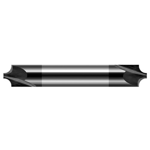 Corner Rounding End Mills - 0.1250″ (1/8″) Radius × 0.0600″ Pilot Diameter Carbide Corner Rounding End Mill DE, 2 Flutes, Amorphous Diamond Coated - Exact Tool & Supply