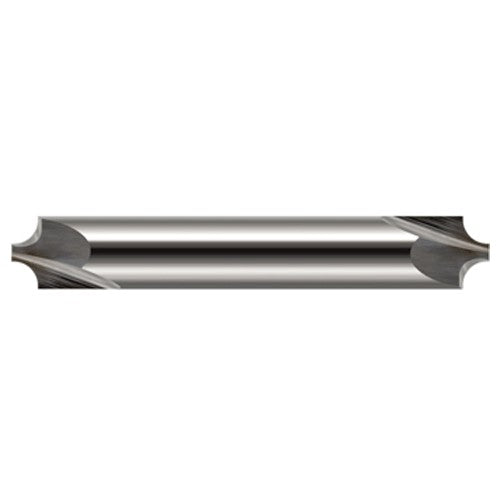 Corner Rounding End Mills - 0.0390″ Radius × 0.0460″ Pilot Diameter Carbide 5° Flare Corner Rounding End Mill DE, 2 Flutes - Exact Tool & Supply