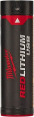 Milwaukee Tool - 4 Volt Lithium-Ion Power Tool Battery - 2.5 Ahr Capacity, 2 hr Charge Time, Series RED LITHIUM - Exact Tool & Supply