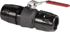 Transair - 1/2" ID, 16.5mm OD, Lockable Ball Valve - Brass, 232 psi Working Pressure - Exact Tool & Supply