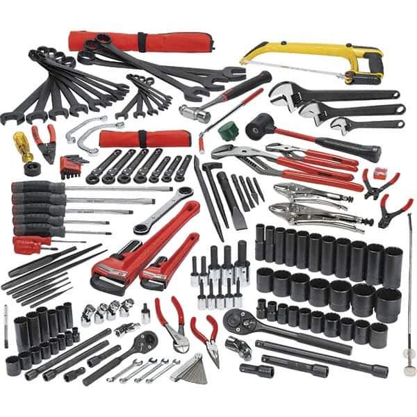 Proto - 172 Piece 1/4, 3/8 & 1/2" Drive Mechanic's Tool Set - Comes in Roller Cabinet - Exact Tool & Supply