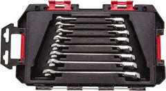 Blackhawk by Proto - 7 Piece, 10mm to 16mm, Reversible Ratcheting Combination Wrench Set - Metric Measurement Standard, Chrome Finish, Comes in Case - Exact Tool & Supply