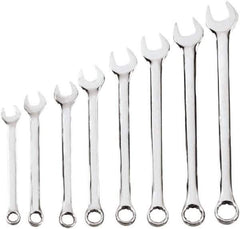 Blackhawk by Proto - 8 Piece, 1/4" to 11/16", 6, 12 Point Combination Wrench Set - Inch Measurement Standard, Chrome Finish, Comes in Case - Exact Tool & Supply