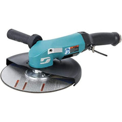 Dynabrade - 9" Wheel Diam, 6,500 RPM, Pneumatic Angle & Disc Grinder - 5/8-11 Spindle, 115 CFM, Adjustable Exhaust - Exact Tool & Supply