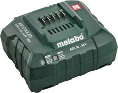 Metabo - 14.4/18/36 Volt, Lithium-Ion Power Tool Charger - 30 min to 1 hr to Charge, AC Wall Outlet Power Source - Exact Tool & Supply