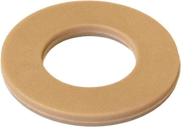 Made in USA - 1" Screw, Grade PEEK 450 GL30 Plastic High-Temperature Flat Washer - 1.062" ID x 2-1/2" OD, 0.13" Thick, Plain Finish - Exact Tool & Supply