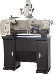 Palmgren - 9" Swing, 21-21/32" Between Centers, 115 Volt, Single Phase Bench Lathe - 3MT Taper, 1 hp, 125 to 2,000 RPM, 1" Bore Diam, 23" Deep x 33-1/2" High x 49" Long - Exact Tool & Supply