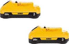 DeWALT - 20 Volt Lithium-Ion Power Tool Battery - 3 Ahr Capacity, 1 hr Charge Time, Series 20V Max - Exact Tool & Supply