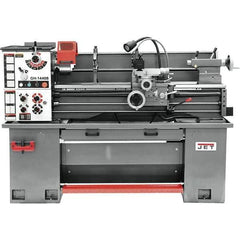 Jet - 14" Swing, 36-7/8" Between Centers, 230 Volt, Single Phase Bench Lathe - 2 hp, 70 to 1,900 RPM Spindle Speed, 2" Spindle Bore Diam, 76-13/32" OAL x 29-29/32" OAH x 59-13/16" Overall Depth - Exact Tool & Supply