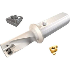 Iscar - 0.787" Max Diam, 2.25xD, 1.77" Max Drill Depth, 1" Shank Diam, 4.37" OAL, Replaceable Tip Drill - XCMT-MF, XCMT-MG Insert, DRG-MF Toolholder, Series DRG-MF - Exact Tool & Supply