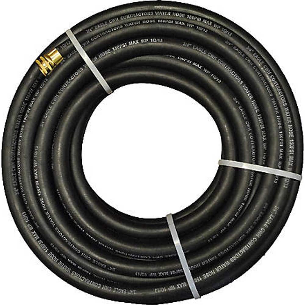 JGB Enterprises - Water & Garden Hose; Type: Water Hose ; Length (Feet): 50.000 ; Thread Size: 3/4 ; Hose Diameter (Inch): 3/4 ; Material: Rubber ; Working Pressure (psi): 150.000 - Exact Tool & Supply