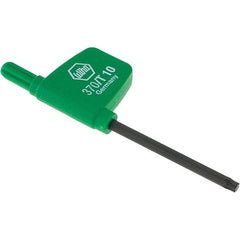 Wiha - T10 Torx Key - Flag-Style, 40mm Length Under Head, 2.9" OAL - Exact Tool & Supply