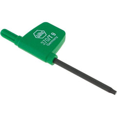Wiha - T9 Torx Key - Flag-Style, 40mm Length Under Head, 2.9" OAL - Exact Tool & Supply