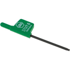 Wiha - T6 Torx Key - Flag-Style, 35mm Length Under Head, 2.6" OAL - Exact Tool & Supply