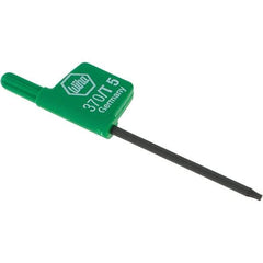 Wiha - T5 Torx Key - Flag-Style, 35mm Length Under Head, 2.6" OAL - Exact Tool & Supply