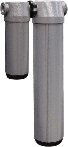 Alpha-Pure - 25 CFM at 100 psi Inlet, 28.75 CFM at 150 psi, 25 CFM at 100 psi Outlet, Desiccant Air Dryer - 1/2" Female NPT x 4.27" Long x 8.8" Wide x 22" High - Exact Tool & Supply
