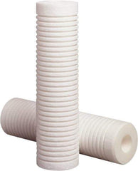 3M Purification - 2.6" OD, 10µ, Polypropylene Melt Blown-Thermal Bonded Cartridge Filter - 10" Long, Reduces High Capacity Sediments Filtration - Exact Tool & Supply