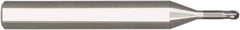 Niagara Cutter - 1mm Diam, 1mm LOC, 2 Flute Solid Carbide Ball End Mill - AlTiN Finish, Single End, 60mm OAL, 6mm Shank Diam, Spiral Flute - Exact Tool & Supply