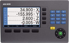 Acu-Rite - 2 Axis, 10" X-Axis Travel, 48" Y-Axis Travel, Lathe DRO System - 5µm Resolution, 5µm Accuracy, LCD Color Display - Exact Tool & Supply