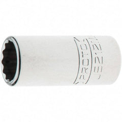 Proto - 3/8" Drive, Intermediate Hand Socket - 12 Points, 1-33/64" OAL, Steel, Full Polish Finish - Exact Tool & Supply