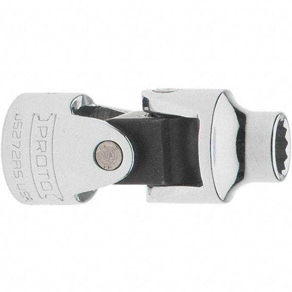 Proto - 5/16", 3/8" Drive, Intermediate Hand Socket - 12 Points, 1-47/64" OAL, Steel, Full Polish Finish - Exact Tool & Supply