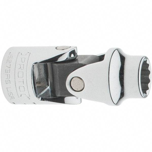 Proto - 3/8", 3/8" Drive, Intermediate Hand Socket - 12 Points, 2" OAL, Steel, Full Polish Finish - Exact Tool & Supply
