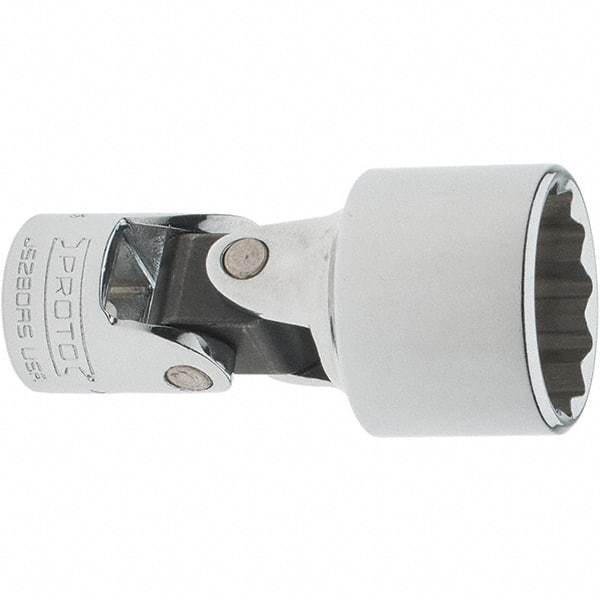 Proto - 13/16", 3/8" Drive, Intermediate Hand Socket - 12 Points, 2-1/4" OAL, Steel, Full Polish Finish - Exact Tool & Supply