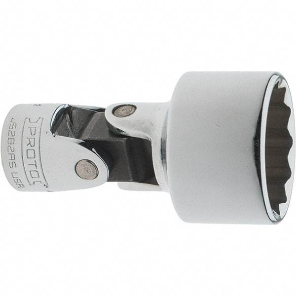 Proto - 15/16", 3/8" Drive, Intermediate Hand Socket - 12 Points, 2-1/4" OAL, Steel, Full Polish Finish - Exact Tool & Supply