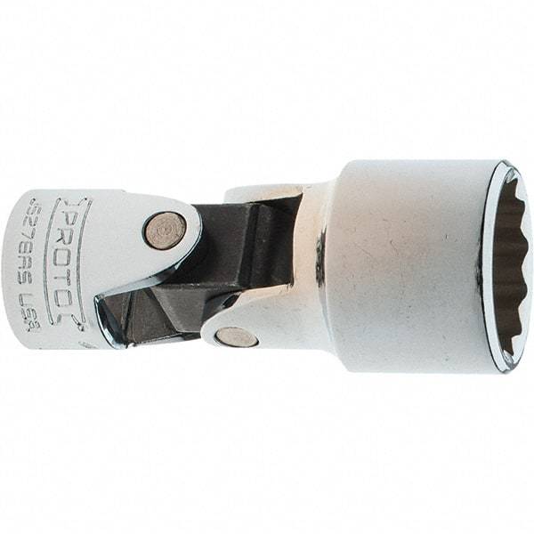 Proto - 11/16", 3/8" Drive, Intermediate Hand Socket - 12 Points, 2-1/4" OAL, Steel, Full Polish Finish - Exact Tool & Supply