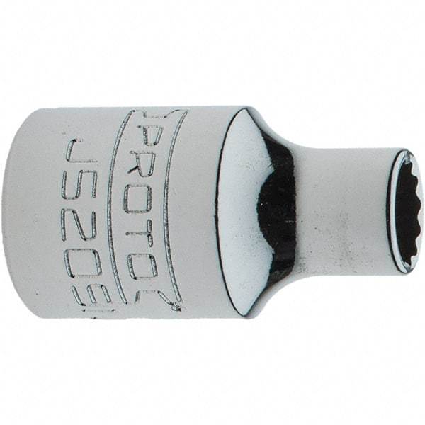 Proto - 9/32", 3/8" Drive, Intermediate Hand Socket - 12 Points, 1-15/64" OAL, Steel, Full Polish Finish - Exact Tool & Supply