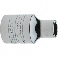 Proto - 9/32", 3/8" Drive, Intermediate Hand Socket - 12 Points, 1-15/64" OAL, Steel, Full Polish Finish - Exact Tool & Supply