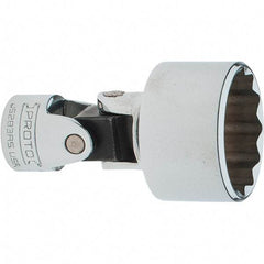 Proto - 1", 3/8" Drive, Intermediate Hand Socket - 12 Points, 2-1/4" OAL, Steel, Full Polish Finish - Exact Tool & Supply