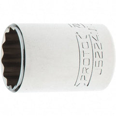 Proto - 3/8" Drive, Intermediate Hand Socket - 12 Points, 1-25/32" OAL, Steel, Full Polish Finish - Exact Tool & Supply