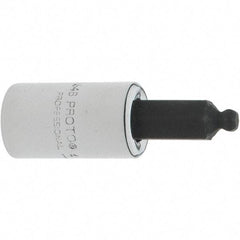 Proto - 1/4" Drive, 9/64" Hex Bit Socket - 1-1/2" OAL, 1.047" Bit Length, Ball End - Exact Tool & Supply