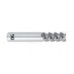 1 Dia. x 4 Overall Length 3-Flute Square End Solid Carbide SE End Mill-Round Shank-Center Cutting-Uncoated - Exact Tool & Supply