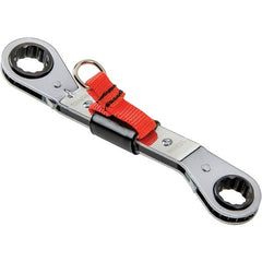 Proto - Box Wrenches; Wrench Type: Box Wrench ; Tool Type: Ratcheting; Tethered ; Size (mm): 16 x 18 ; Number of Points: 12 ; Head Type: Single End ; Finish/Coating: Polished - Exact Tool & Supply