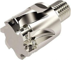 Seco - 1-1/2" Cut Diam, 66.33mm OAL, Indexable Square Shoulder Helical End Mill - XO.. 10T3 Inserts, M20 Modular Connection, 90° Lead Angle, Series Turbo - Exact Tool & Supply