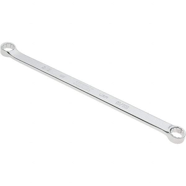 Proto - 9/16" x 5/8" 12 Point Box Wrench - Double End, 53/64" Head Diam x 13/32" Head Thickness, 12-31/64" OAL, Steel, Polished Finish, 15° Offset - Exact Tool & Supply