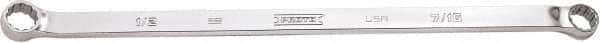 Proto - 7/16" x 1/2" 12 Point Box Wrench - Double End, 21/32" Head Diam x 23/64" Head Thickness, 10-45/64" OAL, Steel, Polished Finish, 15° Offset - Exact Tool & Supply