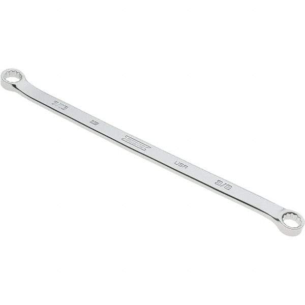 Proto - 3/8" x 7/16" 12 Point Box Wrench - Double End, 37/64" Head Diam x 21/64" Head Thickness, 9-27/32" OAL, Steel, Polished Finish, 15° Offset - Exact Tool & Supply