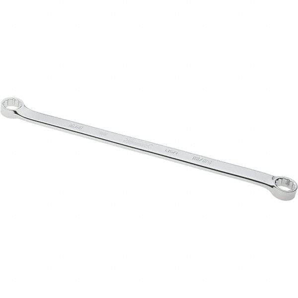 Proto - 11/16" x 3/4" 12 Point Box Wrench - Double End, 1" Head Diam x 1/2" Head Thickness, 14-11/32" OAL, Steel, Polished Finish, 15° Offset - Exact Tool & Supply